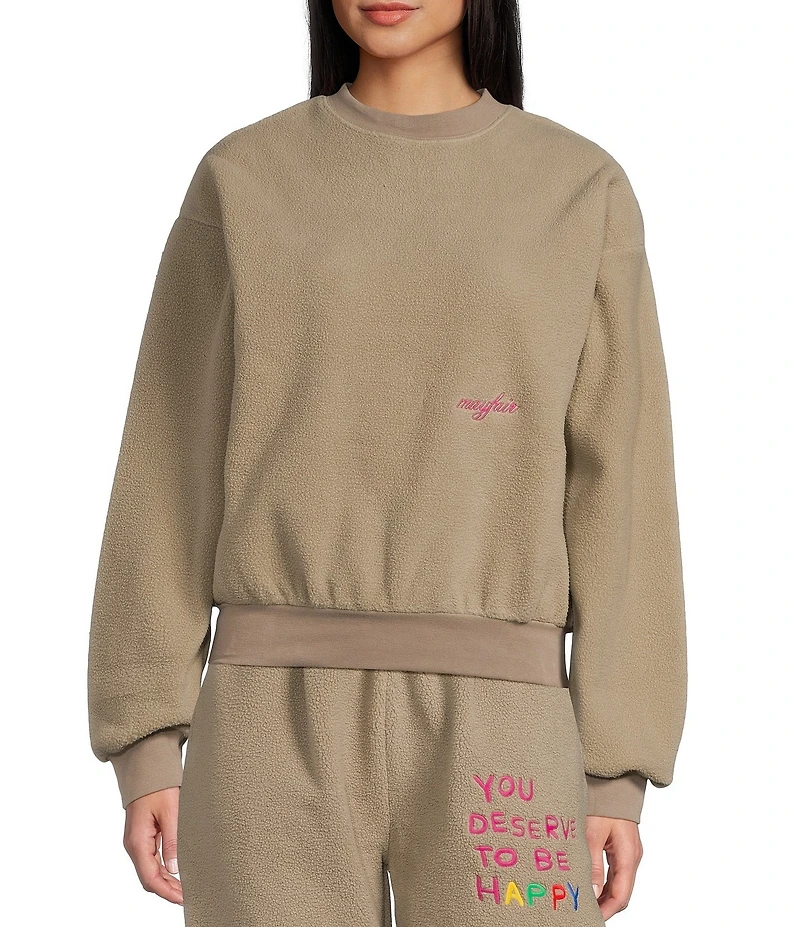 The Mayfair Group You Deserve to Be Happy Coordinating Crewneck Sweater Sweatshirt
