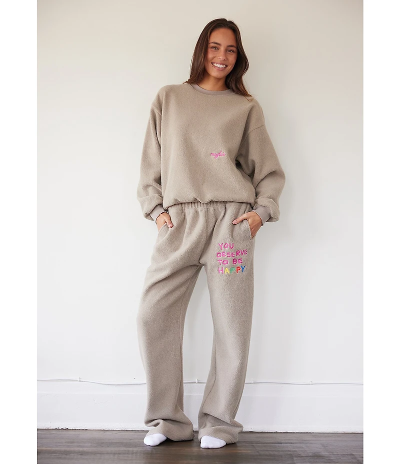 The Mayfair Group You Deserve to Be Happy Coordinating Crewneck Sweater Sweatshirt