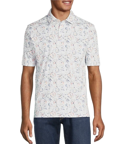 The Mr. Classic Collection Short Sleeve Floral Print Polo Shirt