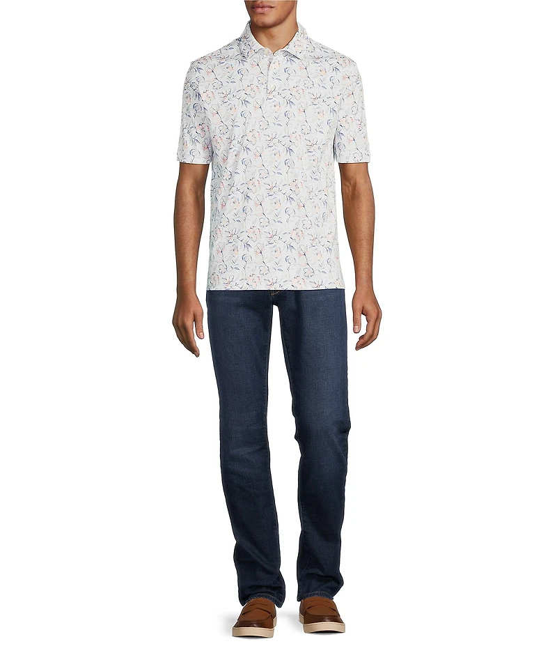 The Mr. Classic Collection Short Sleeve Floral Print Polo Shirt
