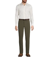 The Murano Show Collection Slim Fit Lightning Pattern Jacquard Long Sleeve Woven Shirt