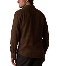 The Normal Brand Hudson Double Dark Brushed Flannel Long Sleeve Woven Shirt
