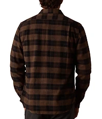 The Normal Brand Hudson Double Dark Brushed Flannel Long Sleeve Woven Shirt