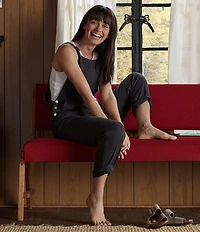 The Normal Brand Kalo Solid Puckered Gauze V-Back Overalls