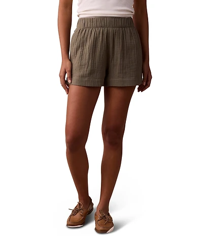 The Normal Brand Kalo Weekend Double Gauze Elastic Waist Pull-On Shorts
