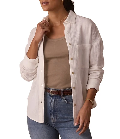 The Normal Brand Kalo Weekender Oversize Fit Button Front Shirt