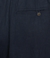 The Normal Brand Leukos Solid Linen Blend Knife Pleat Trouser Pants