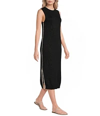 The Normal Brand Lucia Crew Neck Sleeveless Knit Midi Dress