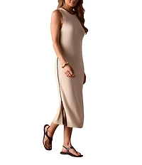 The Normal Brand Lucia Crew Neck Sleeveless Knit Midi Dress