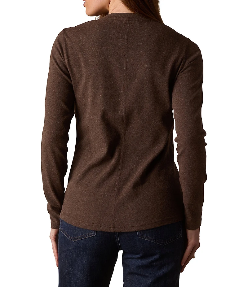 The Normal Brand Puremeso Long Sleeve Henley Neck Top