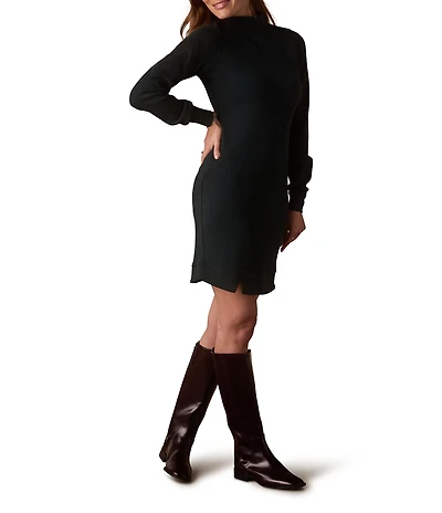 The Normal Brand Puremeso Mock Neck Long Sleeve Knit Dress