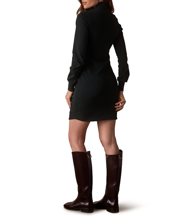The Normal Brand Puremeso Mock Neck Long Sleeve Knit Dress