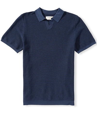 The Normal Brand Robles Birdseye Short Sleeve Polo Shirt