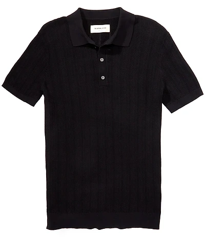 The Normal Brand Robles Textured Short Sleeve Polo Shirt