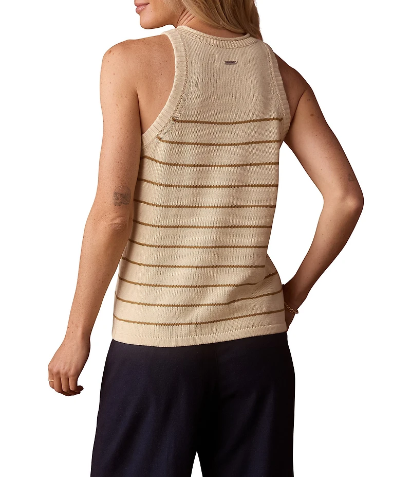 The Normal Brand Wanderlust Fennel Stripe High Neck Tank