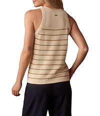 The Normal Brand Wanderlust Fennel Stripe High Neck Tank