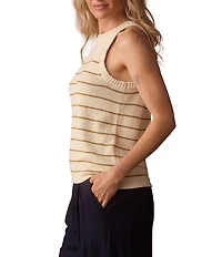 The Normal Brand Wanderlust Fennel Stripe High Neck Tank
