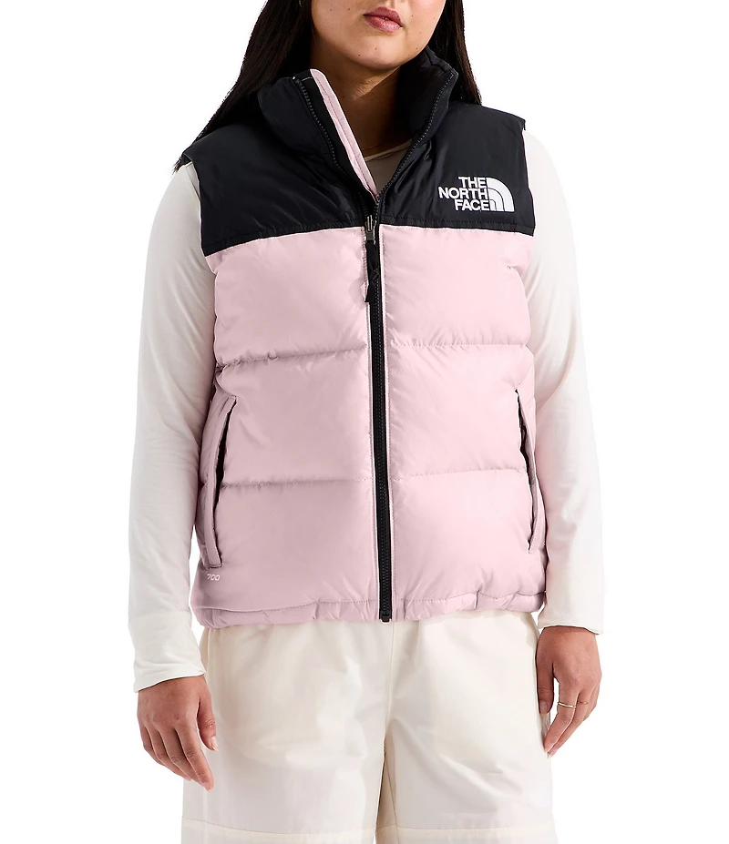 The North Face 1996 Retro Nuptse Boxy Stand Collar Zip Front Down Puffer Vest
