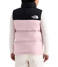 The North Face 1996 Retro Nuptse Boxy Stand Collar Zip Front Down Puffer Vest