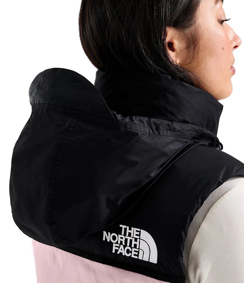 The North Face 1996 Retro Nuptse Boxy Stand Collar Zip Front Down Puffer Vest