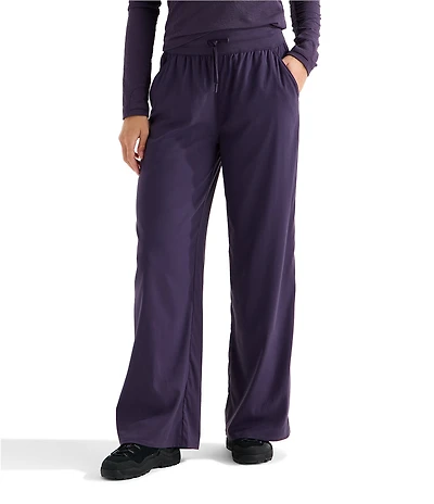 The North Face Aphrodite Arise Rib-Knit Waist Wide Leg Pull-On Pants