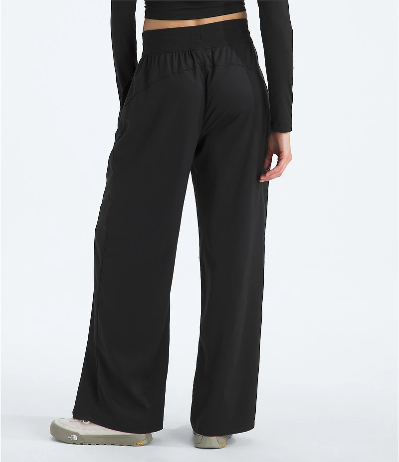 The North Face Aphrodite Arise Rib-Knit Waist Wide Leg Pull-On Pants