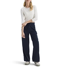 The North Face Aphrodite Arise Rib-Knit Waist Wide Leg Pull-On Pants