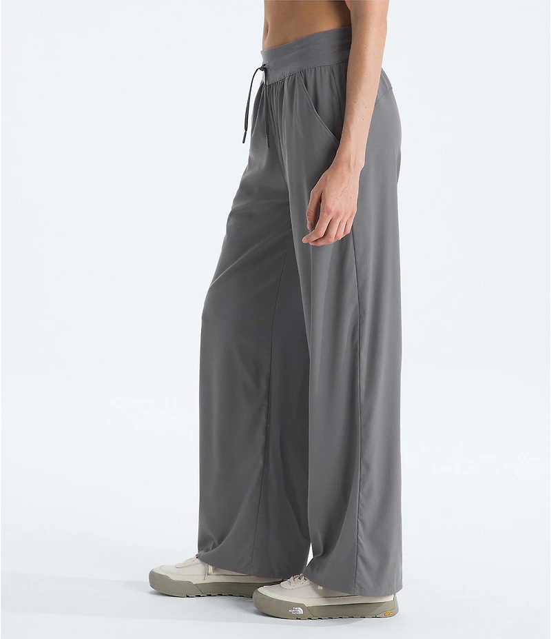The North Face Aphrodite Arise Rib-Knit Waist Wide Leg Pull-On Pants