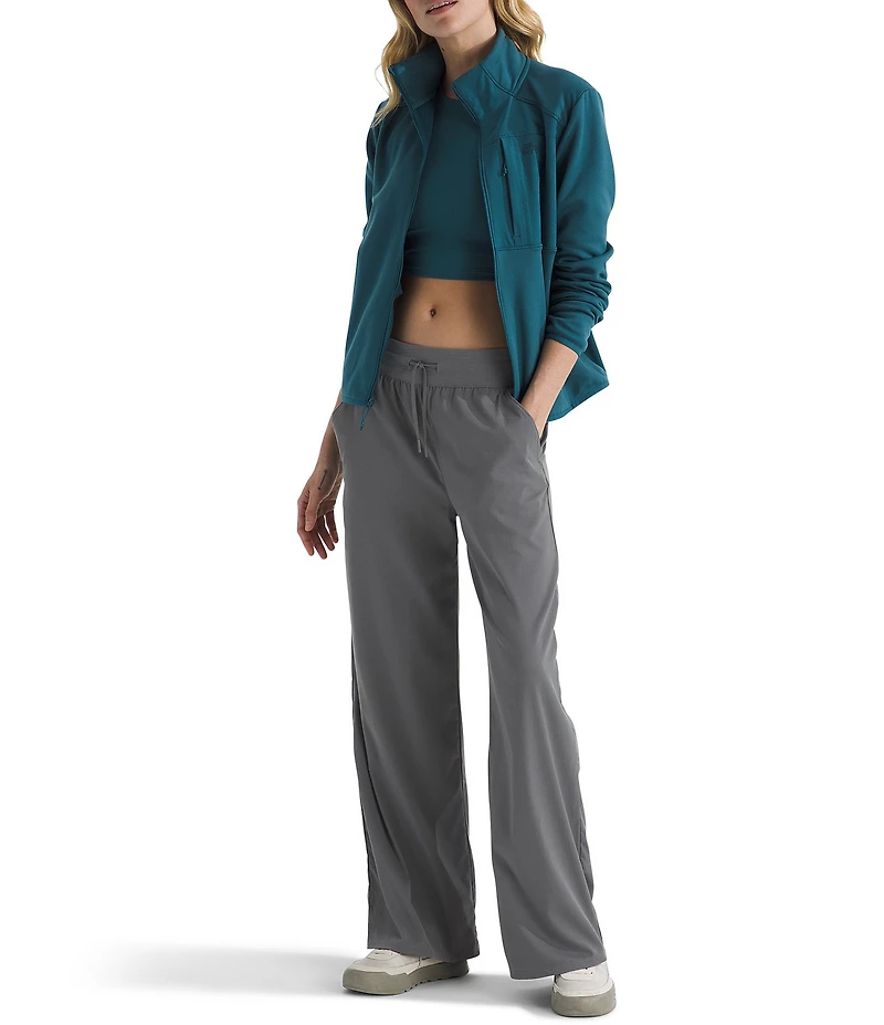 The North Face Aphrodite Arise Rib-Knit Waist Wide Leg Pull-On Pants