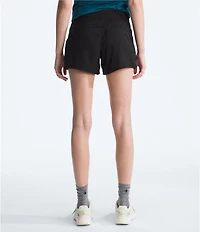 The North Face Aphrodite Herringbone Stretch Woven Wide Elastic Drawstring Waist Pocketed Shorts