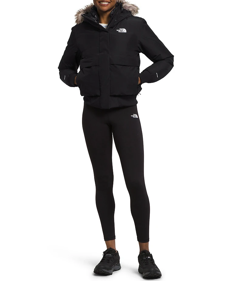 The North Face Arctic Hooded Faux Fur Snap Front Bomber Jacket