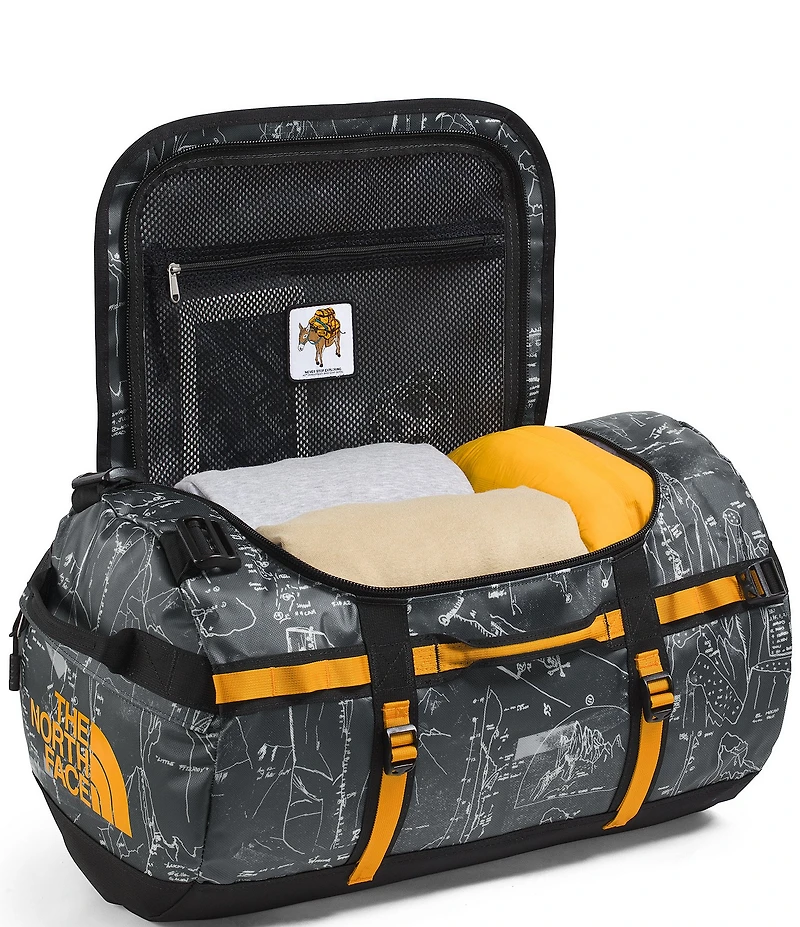 The North Face Base Camp Duffel Anthracite Grey Conrad Topos Print - S