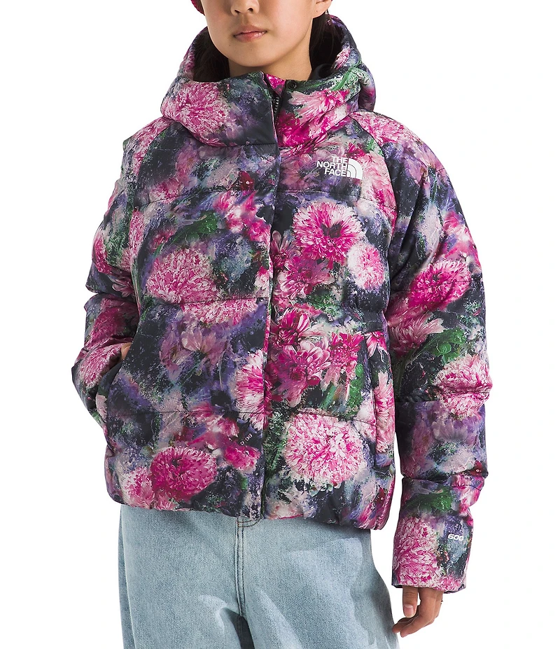 The North Face Big Girls Floral Print North Down Hooded Jacket
