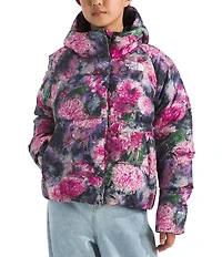 The North Face Big Girls Floral Print North Down Hooded Jacket