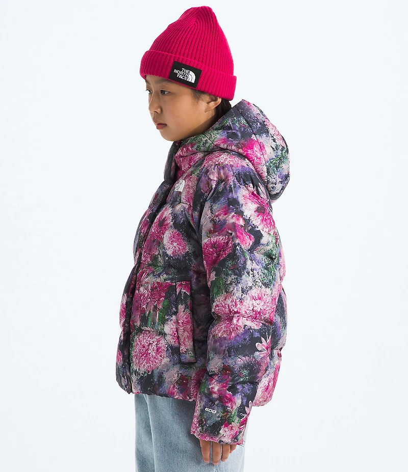 The North Face Big Girls Floral Print North Down Hooded Jacket