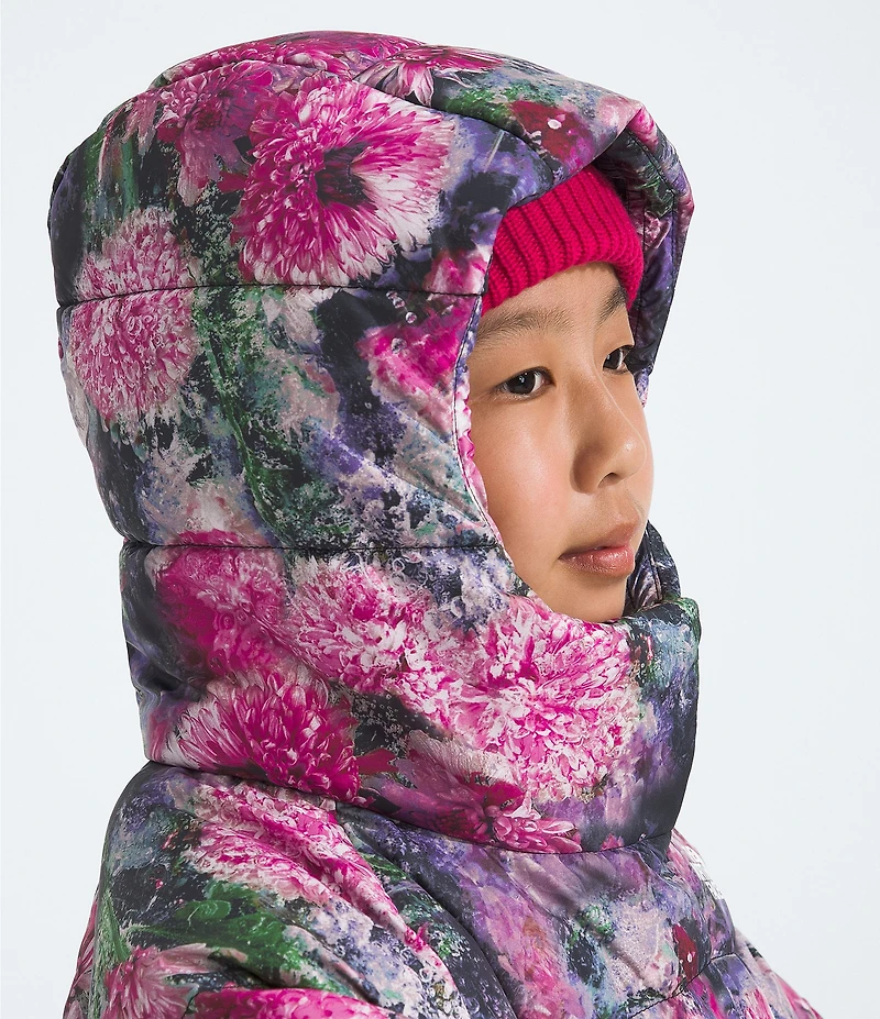 The North Face Big Girls Floral Print North Down Hooded Jacket