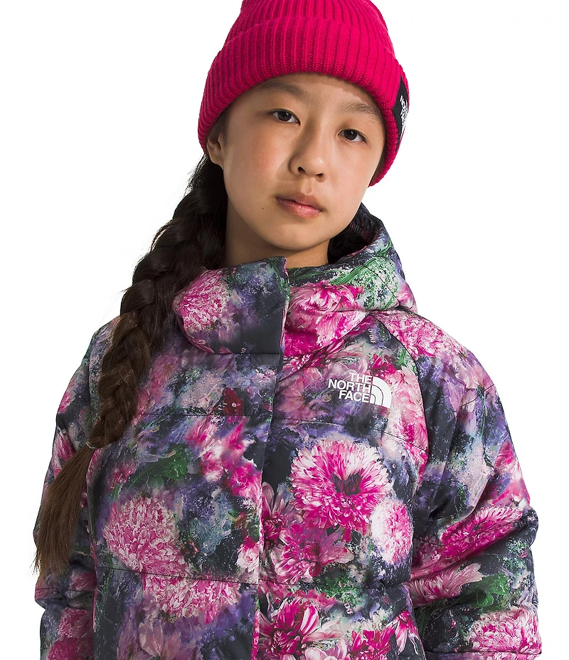 The North Face Big Girls Floral Print North Down Hooded Jacket