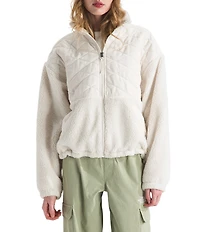 The North Face Cabin Fleece Knit Dropped Shoulder Full Zip Jacket