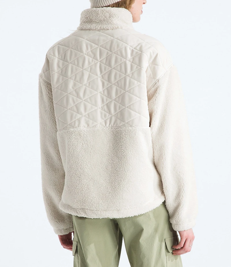 The North Face Cabin Fleece Knit Dropped Shoulder Full Zip Jacket