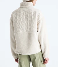 The North Face Cabin Fleece Knit Dropped Shoulder Full Zip Jacket
