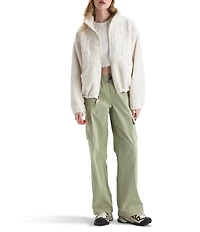 The North Face Cabin Fleece Knit Dropped Shoulder Full Zip Jacket