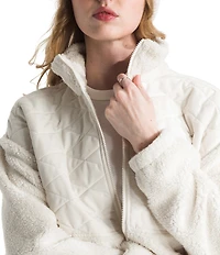 The North Face Cabin Fleece Knit Dropped Shoulder Full Zip Jacket