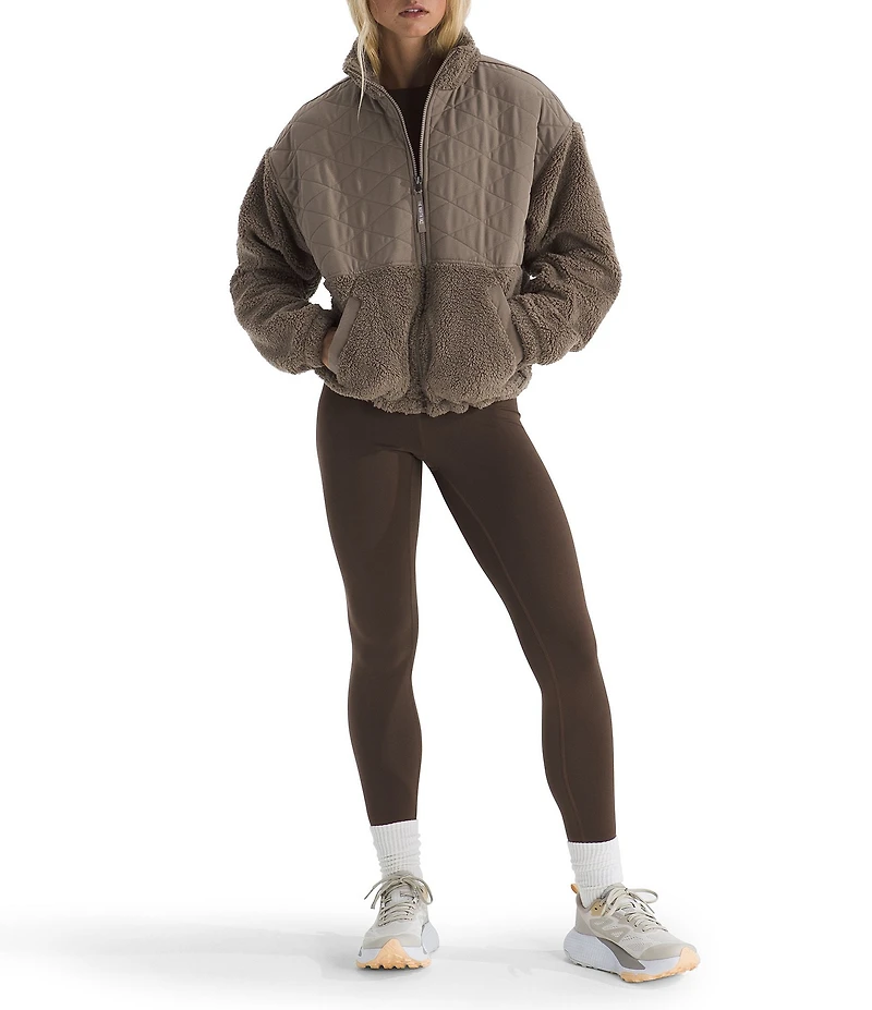 The North Face Cabin Fleece Knit Dropped Shoulder Full Zip Jacket