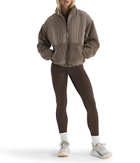 The North Face Cabin Fleece Knit Dropped Shoulder Full Zip Jacket