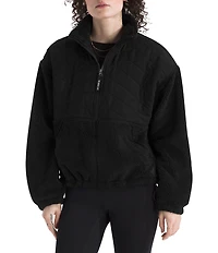 The North Face Cabin Fleece Knit Dropped Shoulder Full Zip Jacket