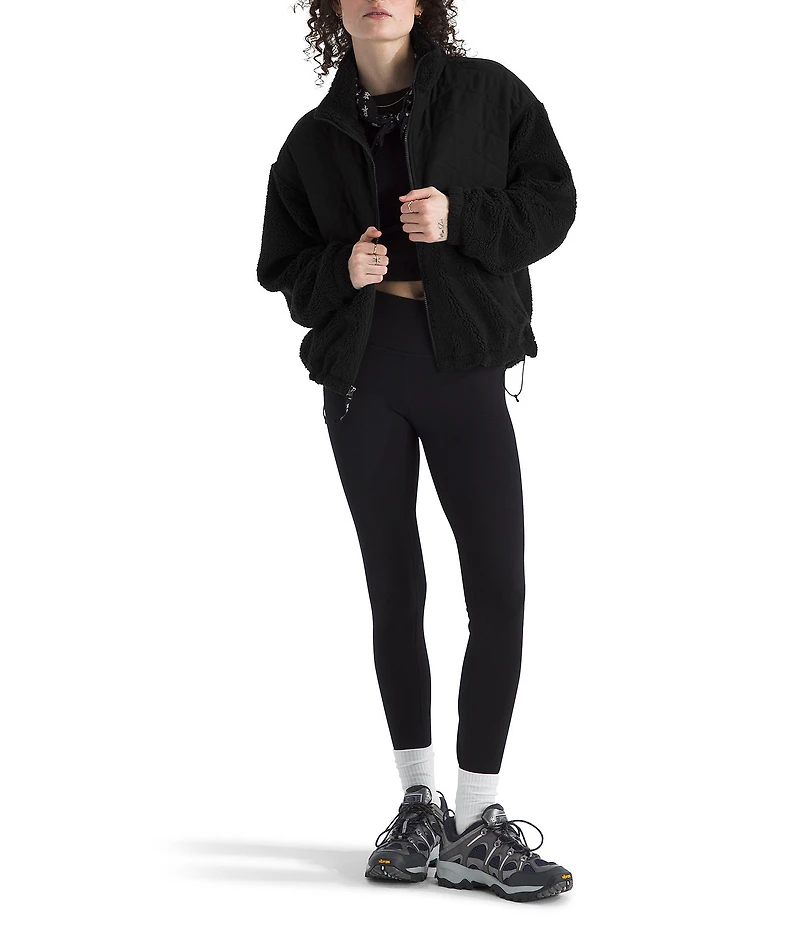 The North Face Cabin Fleece Knit Dropped Shoulder Full Zip Jacket