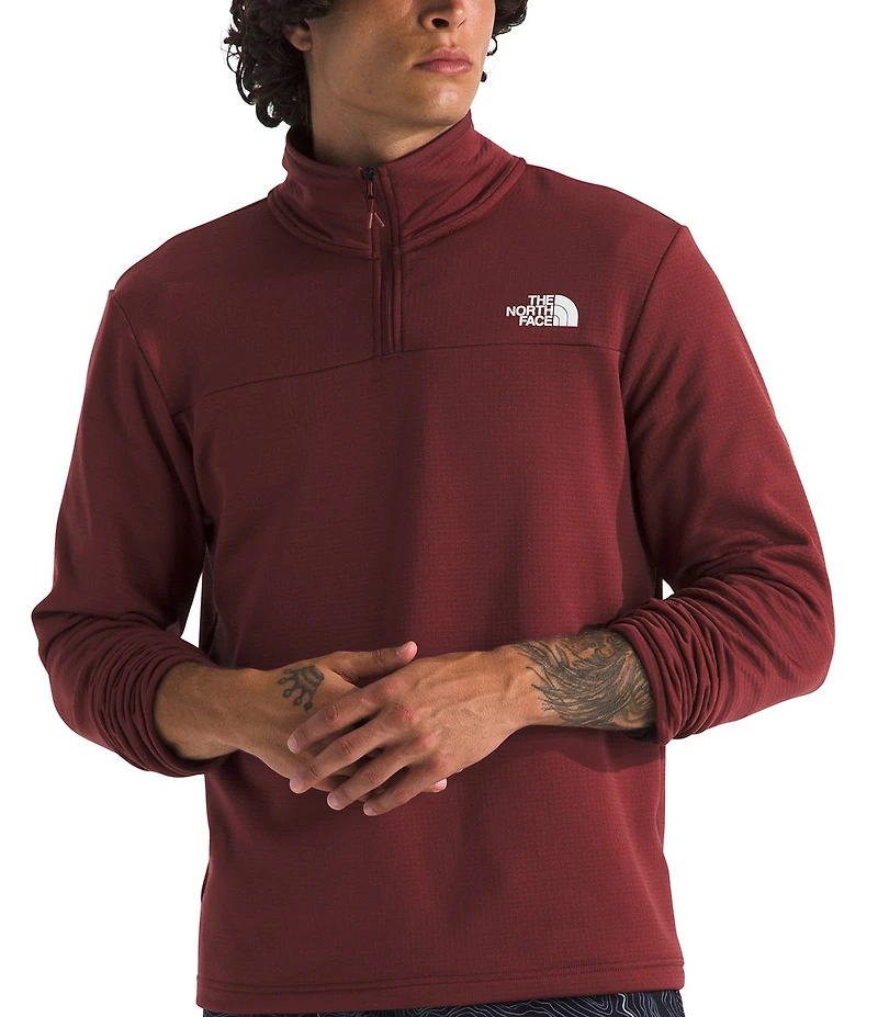 The North Face Cedar Trail Grid Long Sleeve 1/4 Zip Fleece Pullover