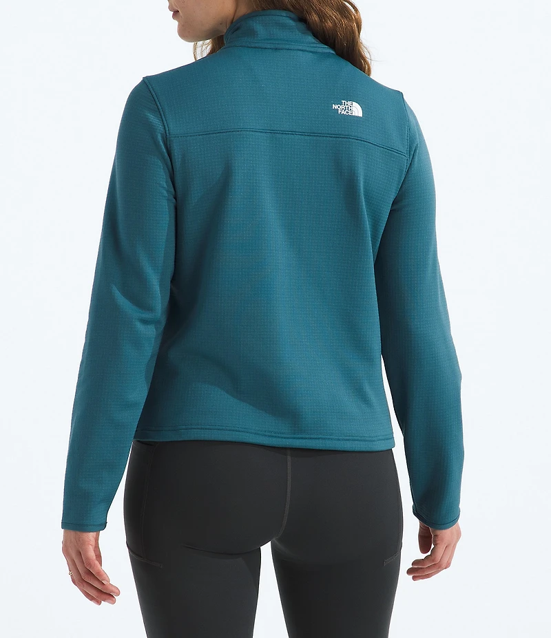 The North Face Cedar Trail Texture Grid Fleece Stand Collar Zip Front Jacket