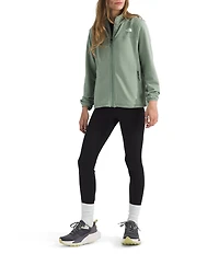 The North Face Cedar Trail Texture Grid Fleece Stand Collar Zip Front Jacket