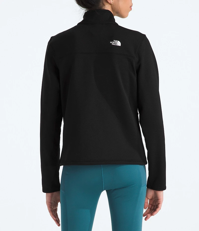 The North Face Cedar Trail Texture Grid Fleece Stand Collar Zip Front Jacket